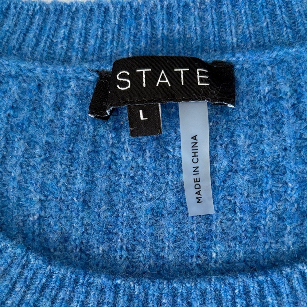 1. State Blue Crew Neck Sweater - Picture 2 of 4
